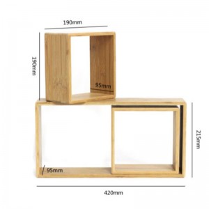 DIR Bamboo Frame Wall Decoration Storage Organization Set